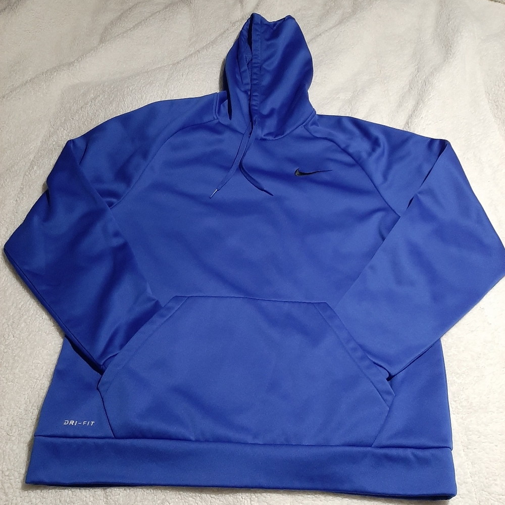 EUC Blue Nike Dri Fit Pull Over Hoodie